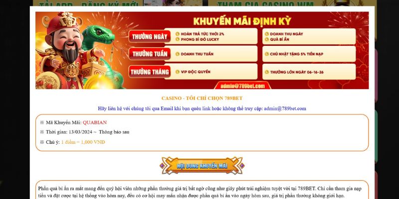 Phần quà bí ẩn từ 789Win mỗi ngày